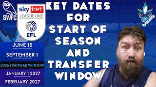 KEY DATES FOR START OF SEASON AND TRANSFER WINDOW