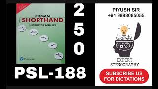 English Stenography Pitman Shorthand Exercise 188 - Expert Stenography Mob : 99980 85055. Ahmedabad.