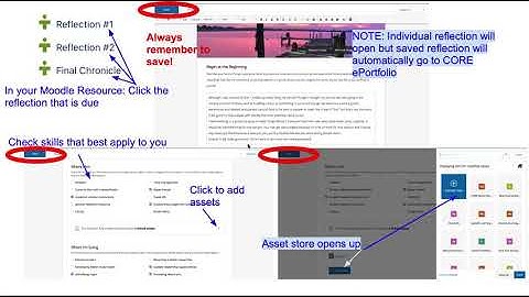 Reflection Creation (PebblePad) via Moodle