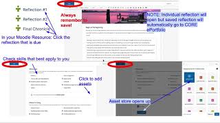 Reflection Creation (PebblePad) via Moodle