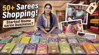 50+ Sarees Purchased! 🛍️✨ Saree Shopping Vlog | Festive Haul screenshot 5