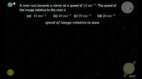 RAY OPTICS|REFLECTION OF LIGHT PROBLEMS|A man runs towards a mirror at a speed of 15 m/s. The speed
