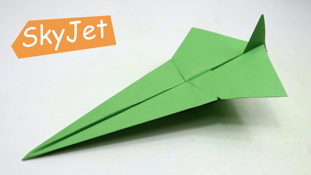 how-to-make-a-best-paper-airplane-the-sky-jet-youtube