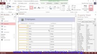 Microsoft Office Access Tutorial 2013 Using Forms 14.2 Employee Group Training
