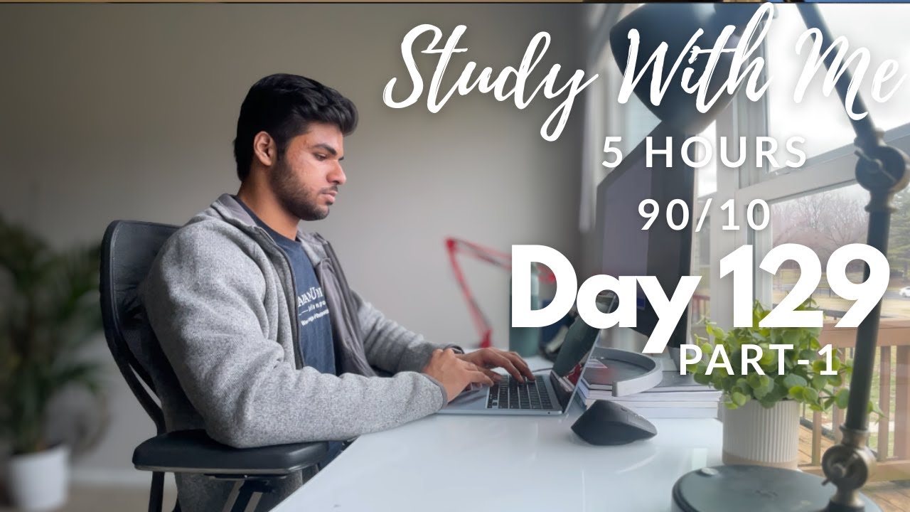 5 Hour Live Study With Me|Medical Student| 90/10 Pomodoro 🍅| Rain Sounds🌧️|Day 129
