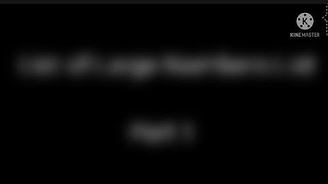 Ultimate List of Large Numbers - Part 1 (Preview of the First 50 seconds)