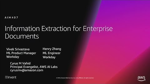 AWS re:Invent 2018: Deep Learning Applications Using Apache MXNet, Featuring Workday (AIM407-R)