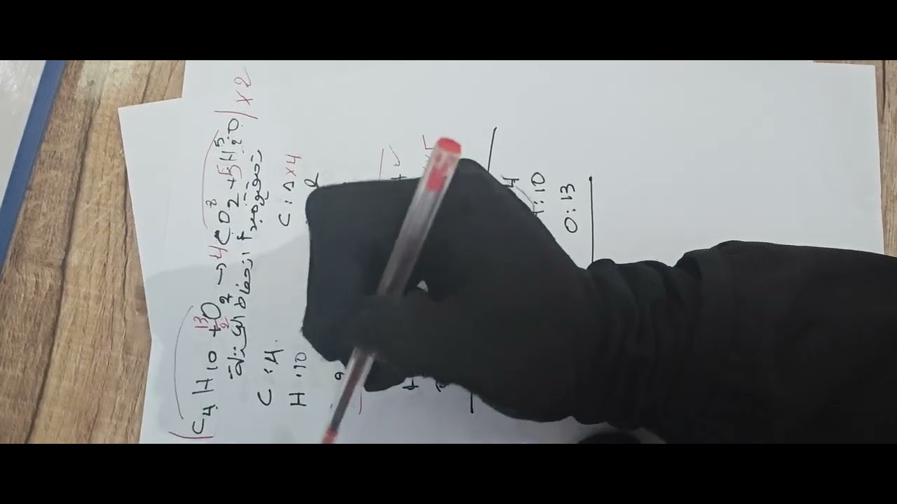 الحالات المختلفة الممكن طرحها في الاختبار حول موازنة معادلة كيميائية للسنة الثالثة متوسط 