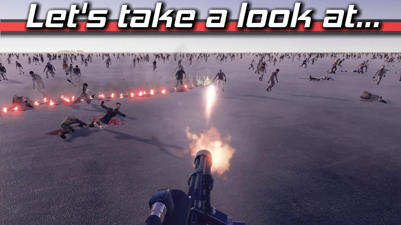 Minigun VS Swarms of the Zombie Apocalypse YouTube
