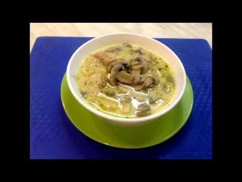 Video: Chicken Soup With Cheese And Mushrooms