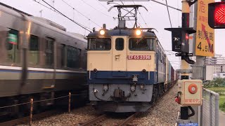 EF65-2096号機[新]+コキ100系19両 貨物[A23運用] 通過