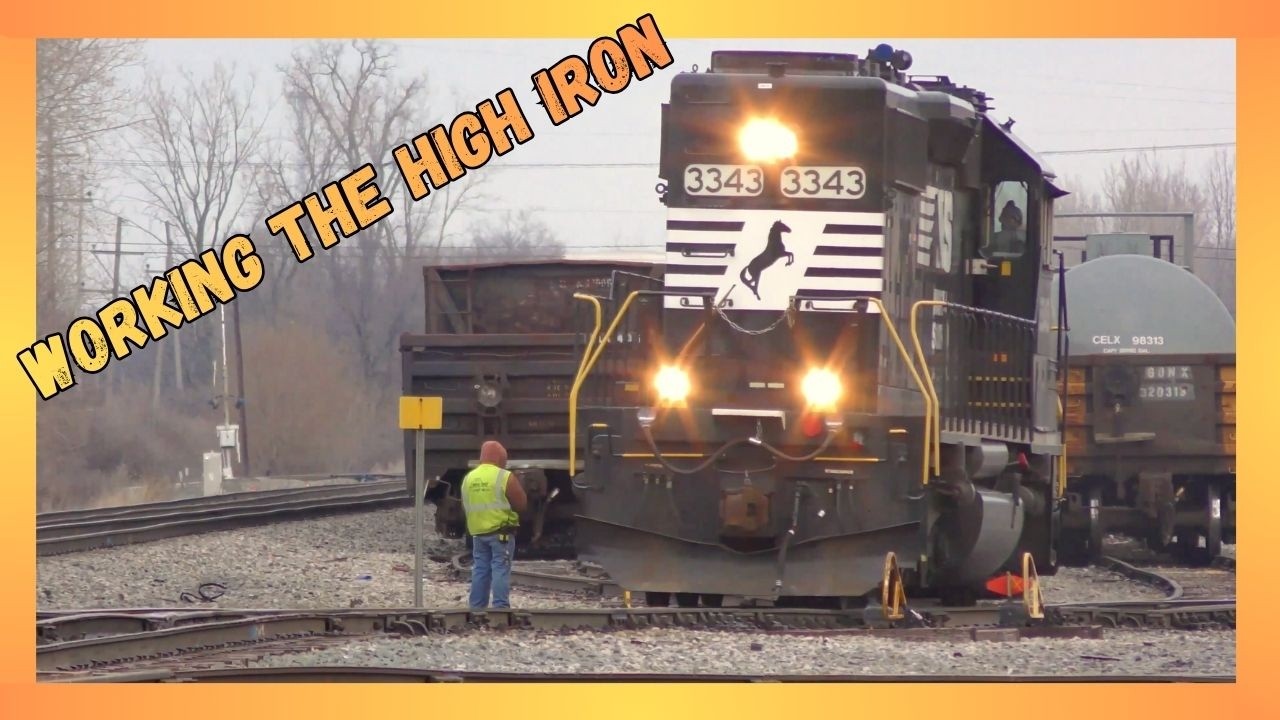 Starting The Day Out On The High Iron A Local Train Works Along A Busy Main Line Of Nonstop Train...
