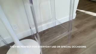 Stylish & Durable Bar Stools for Modern Homes – 2xhome Transparent Bar Stools