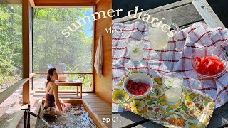 summer diaries ep01 | cottage bday trip, dreamy onsen, bbq season in canada