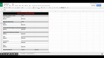 Google Spreadsheet-ASB Meeting Minutes