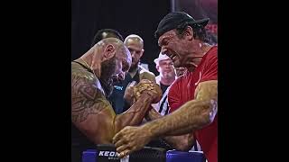DON'T MESS WITH THE ARMWRESTLING LEGEND! 👑 😮 #armwrestling #devonlarrat
