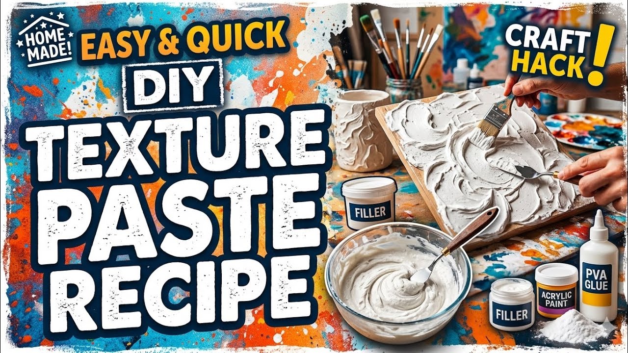 HOW TO MAKE SMOOTH TEXTURE PASTE AT HOME/DIMENSIONS IN YOUR ART/EASY ...