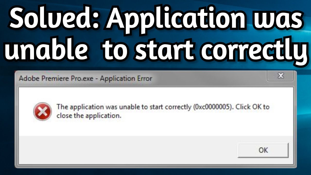 The application was unable