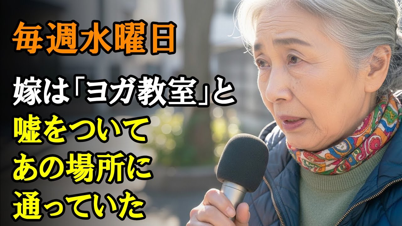 毎週水曜日、嫁は「ヨガ教室」と嘘をついて、あの場所に通っていた