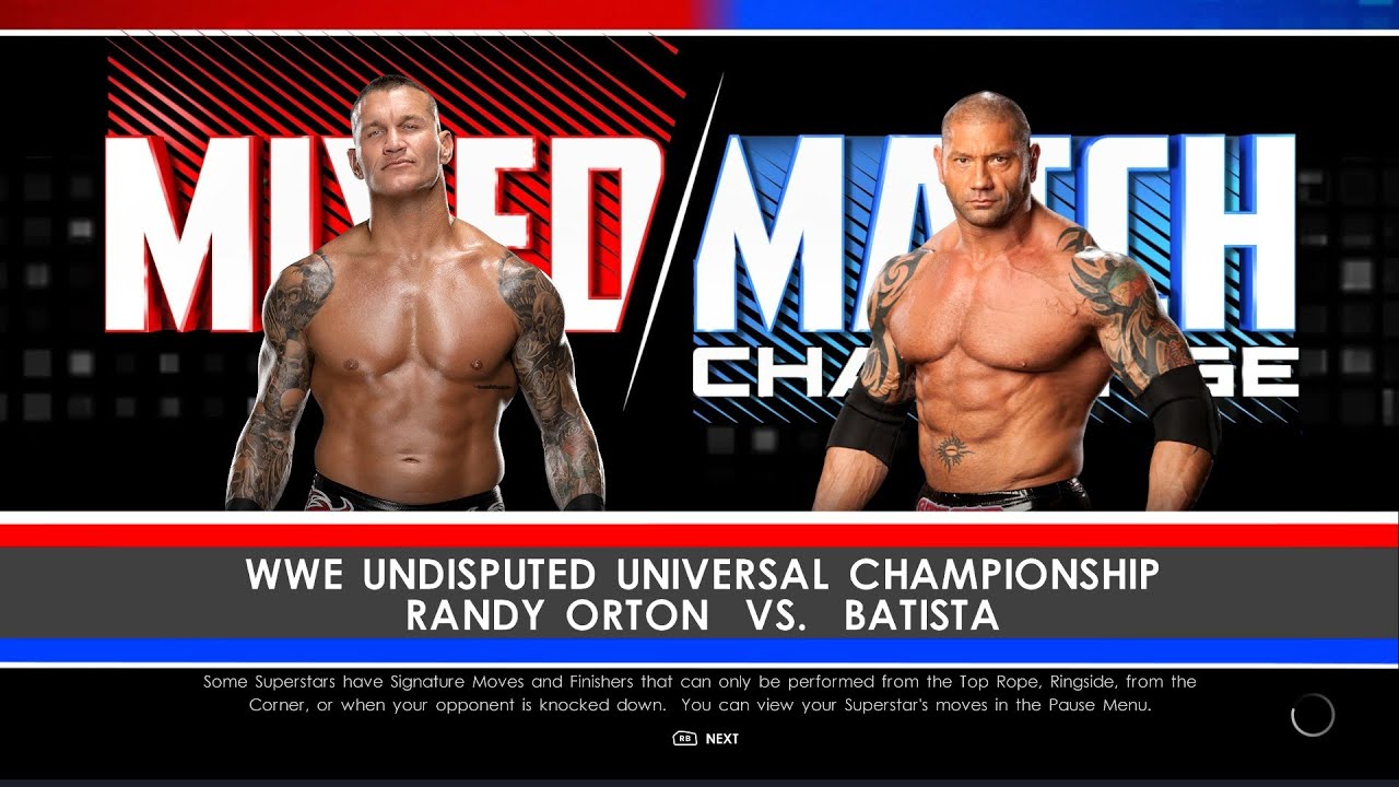 Batista vs. Randy Orton WWE Undisputed Championship No Hold Barred