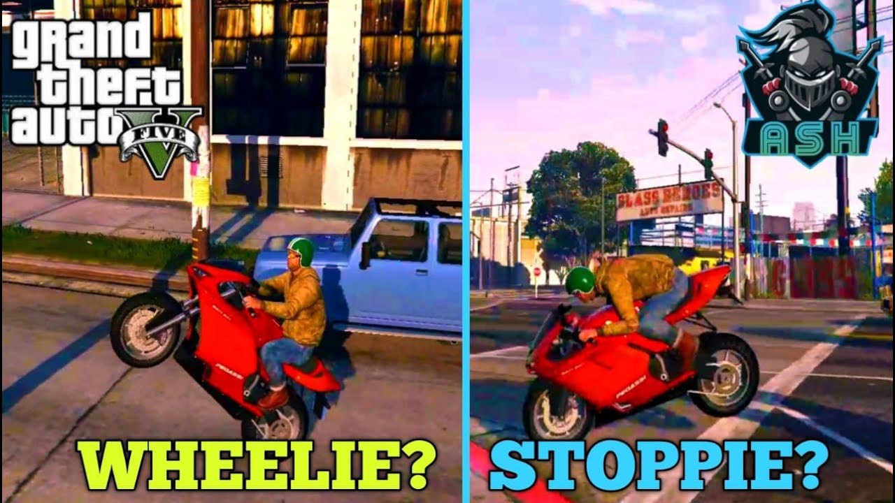  HINDI PC HOW TO DO A STOPPIE AND A WHEELIE IN GTA5 2020 ASHGaming GTA V GAMEPLAY 78 