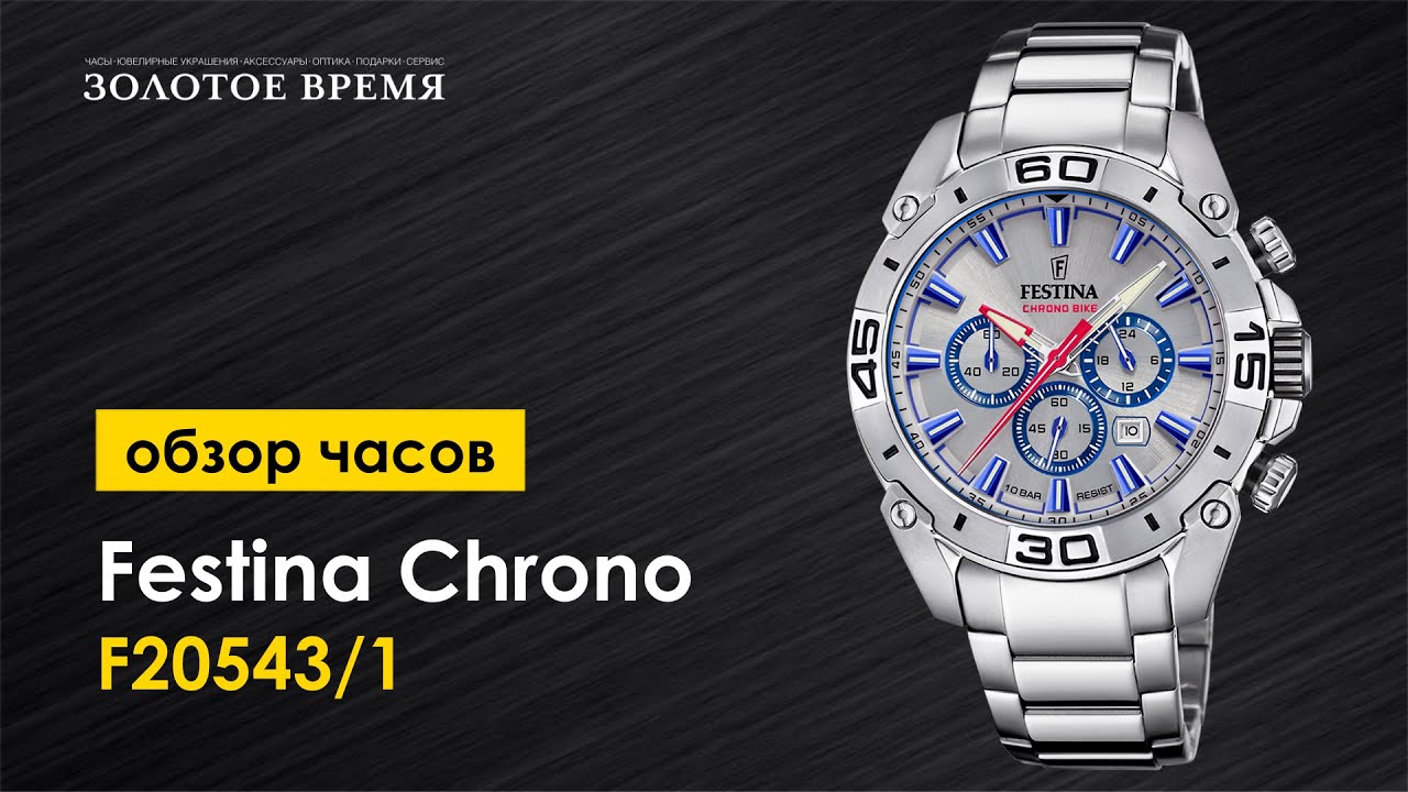 Часы наручные Chrono Bike YouTube F20543/1 мужские - Festina