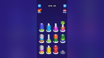 nut sort puzzle level 100 #androidpuzzlegame #games #exercisegame