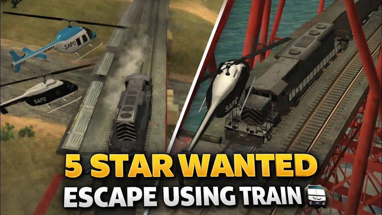 GTA WANTED Escaped Using Train🚆 GTA San Andreas Epic Police Chase Gameplay Train Mission 2026 GTA SA