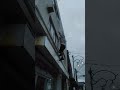 避難器具降下試験①（折りたたみ式金属製避難つり下げはしご：自在フック型）  evacuation equipment～小林消防設備　福岡県豊前市　全類消防設備士　第二種電気工事士　経営学修士～