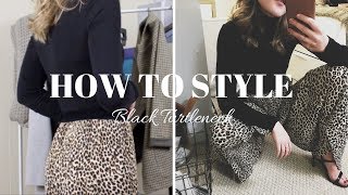 5 WAYS TO STYLE A BLACK TURTLENECK | CAPSULE WARDROBE