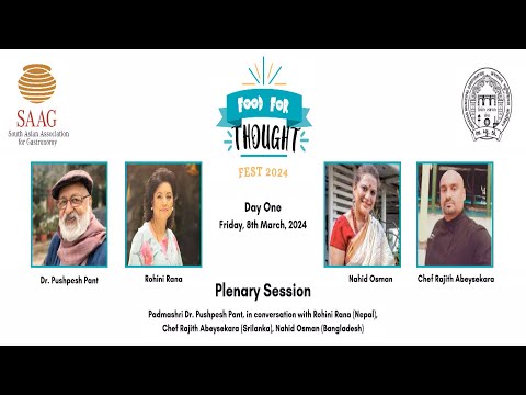 PLENARY SESSION — Dr. P.Pant, Rohini Rana Nepal, Rajith Abeysekara Sri Lanka, Nahid Osman Bangladesh