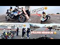 Sunday Ride per kud sare riders 🤩| BMW S1000RR Entry and Stoppie🤯| Pillion long wheelie😳||