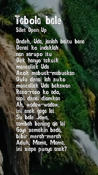 Tabola bale lirik #tabolabale #lirik #lagu