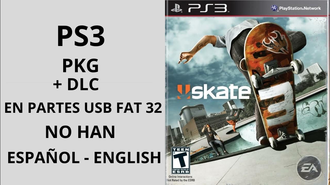 SKATE 3 PS3 PKG NO HAN & CARPETA + DLC SUB ESPAÑOL 