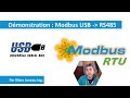 Modbus  dmonstration usb  rs485