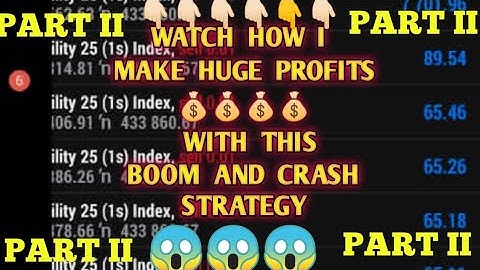 HOW TO TRADE BOOM AND CRASH PROFITABLY PART II