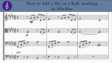 How to Add a rit or a rall marking in Sibelius