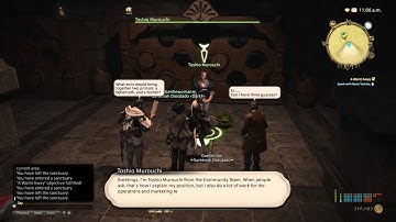 FINAL FANTASY XIV Dev. team in the game.