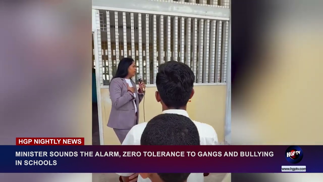 MINISTER SOUNDS THE ALARM, ZERO TOLERANCE TO GANGS AND BULLYING IN SCHOOLS