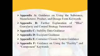 Appendices for eCTD v4 Submissions