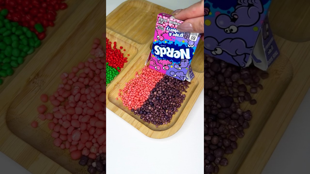 Filling platter with nerds 