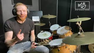 Great Groove For Developing Ghost Notes + Quick Bass Drum Doubles (Grade 4 Level) - One Min Lesson