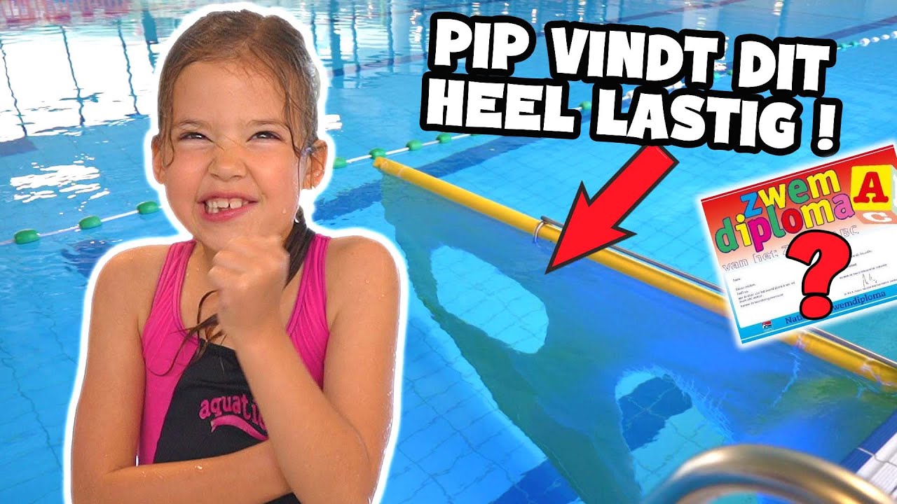 PIP GAAT AFZWEMMEN !! (ZWEMDIPLOMA A) - De Bakkertjes 