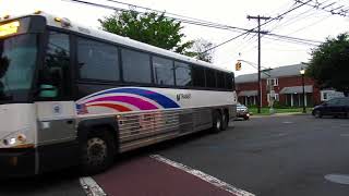 NJ Transit: 2019 MCI D4500CT 19119 & 2002 MCI D4000 7635 on the 161 at Liberty St & Main St
