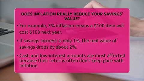 Does Inflation Really Reduce Your Savings