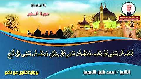 (وَاللَّهُ خَلَقَ كُلَّ دَابَّةٍ مِنْ مَاءٍ ۖ ) تلاوة مباركة الشيخ أحمد خليل شاهين Surah An-Noor