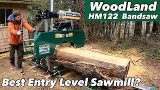 Woodland HM122 Bandsaw mill setup and Milling &amp; Review