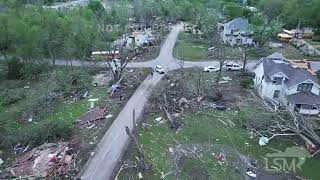 512024 Westmoreland, KS Strong tornado rips throug town destroying dozens of homes  Drone.mp4