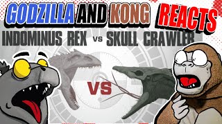 Godzilla Reacts| Indominus Rex vs Skull Crawler | Battle FACE OFF | In-Depth Combat Analysis