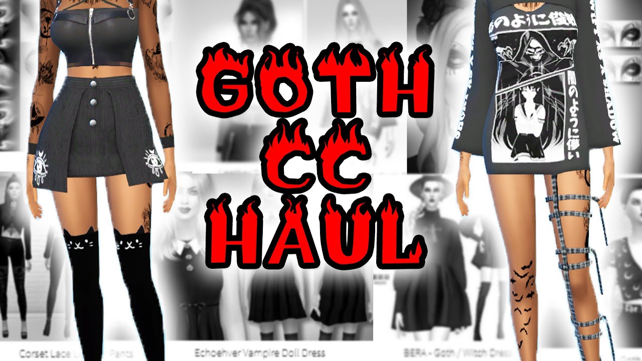 Goth & Punk CC Haul + LINKS The Sims 4 YouTube